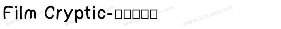 Film Cryptic字体转换